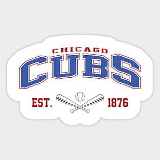 Retro Cubs Sticker